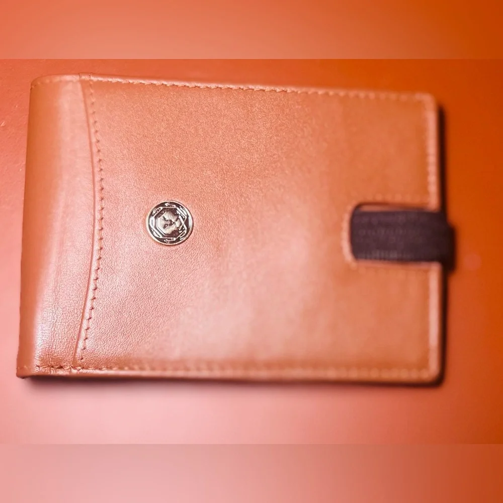 Cross Tan Leather Money Clip